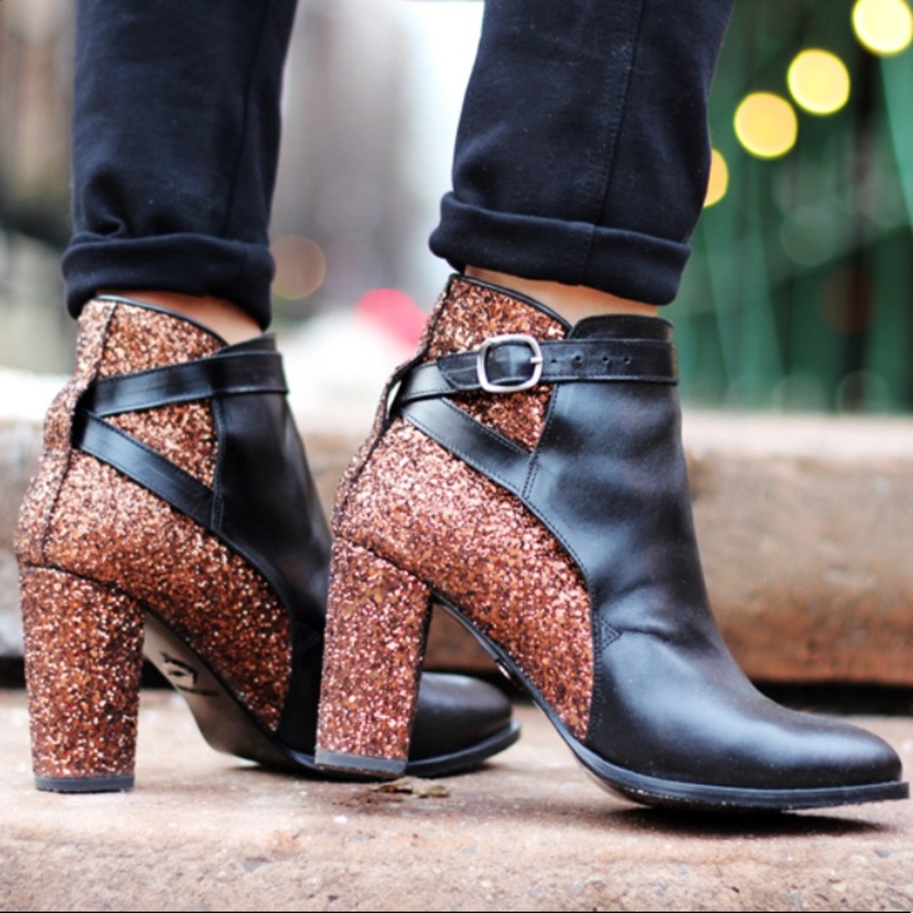 Markus Lupfer glitter & leather boots
